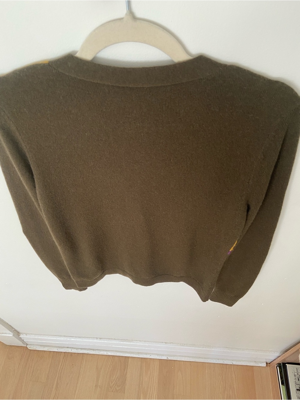 Weekend Max Mara Wool Cashmere Western Intarsia Knit Cardigan size Medium - Picture 7 of 9